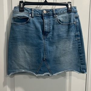 Cutoff Denim Skirt